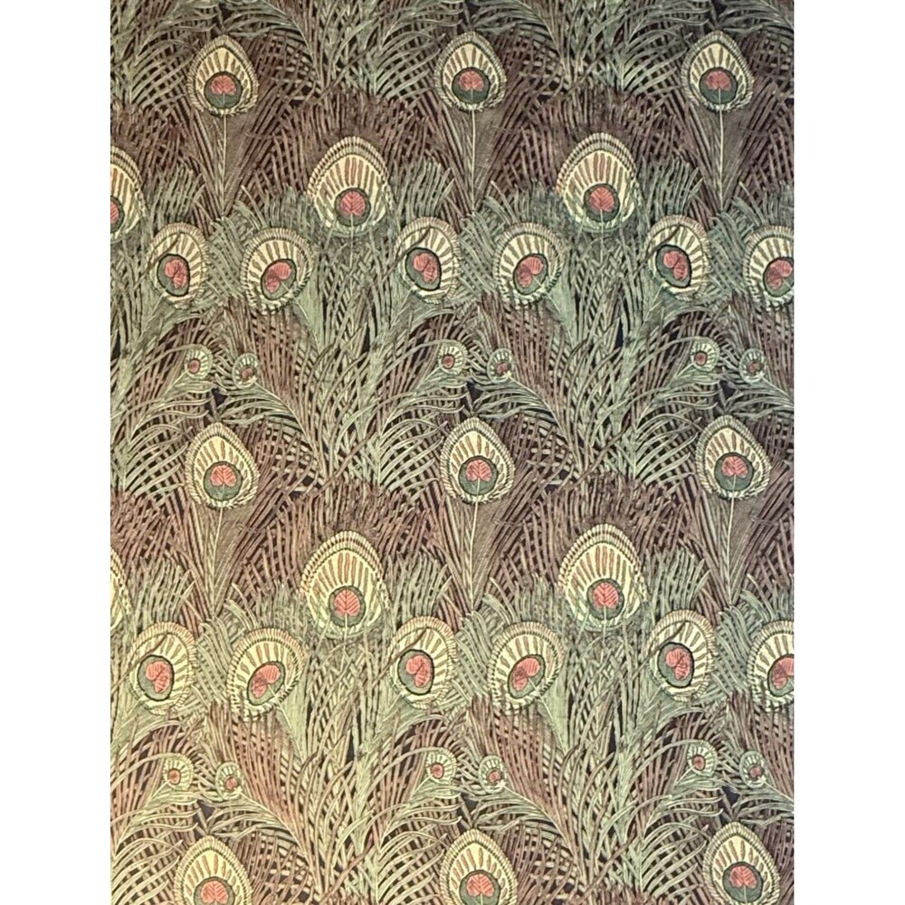 Vintage Liberty of London All Silk Peacock Feather Scarf 34” Made in England